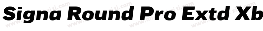 Signa Round Pro Extd Xblack Italic字体转换